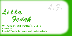 lilla fedak business card